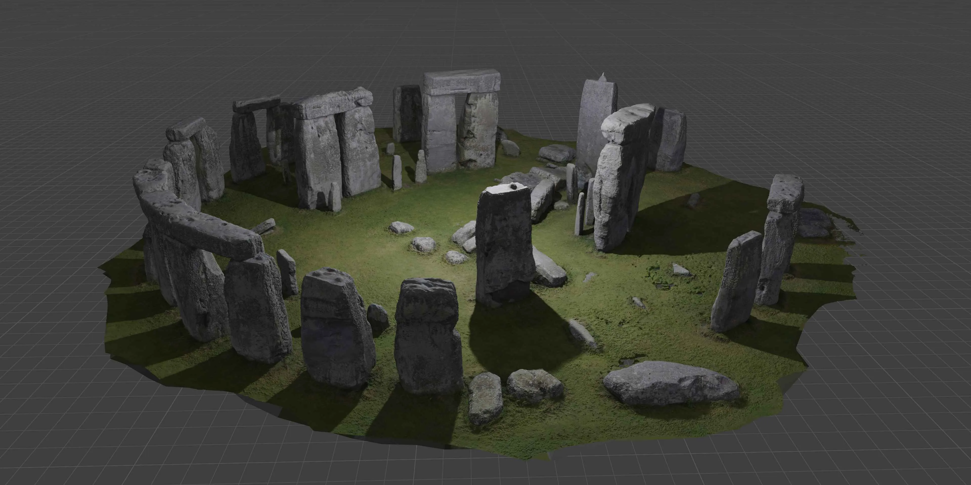 3D render of Stonehenge from photogrammetry data