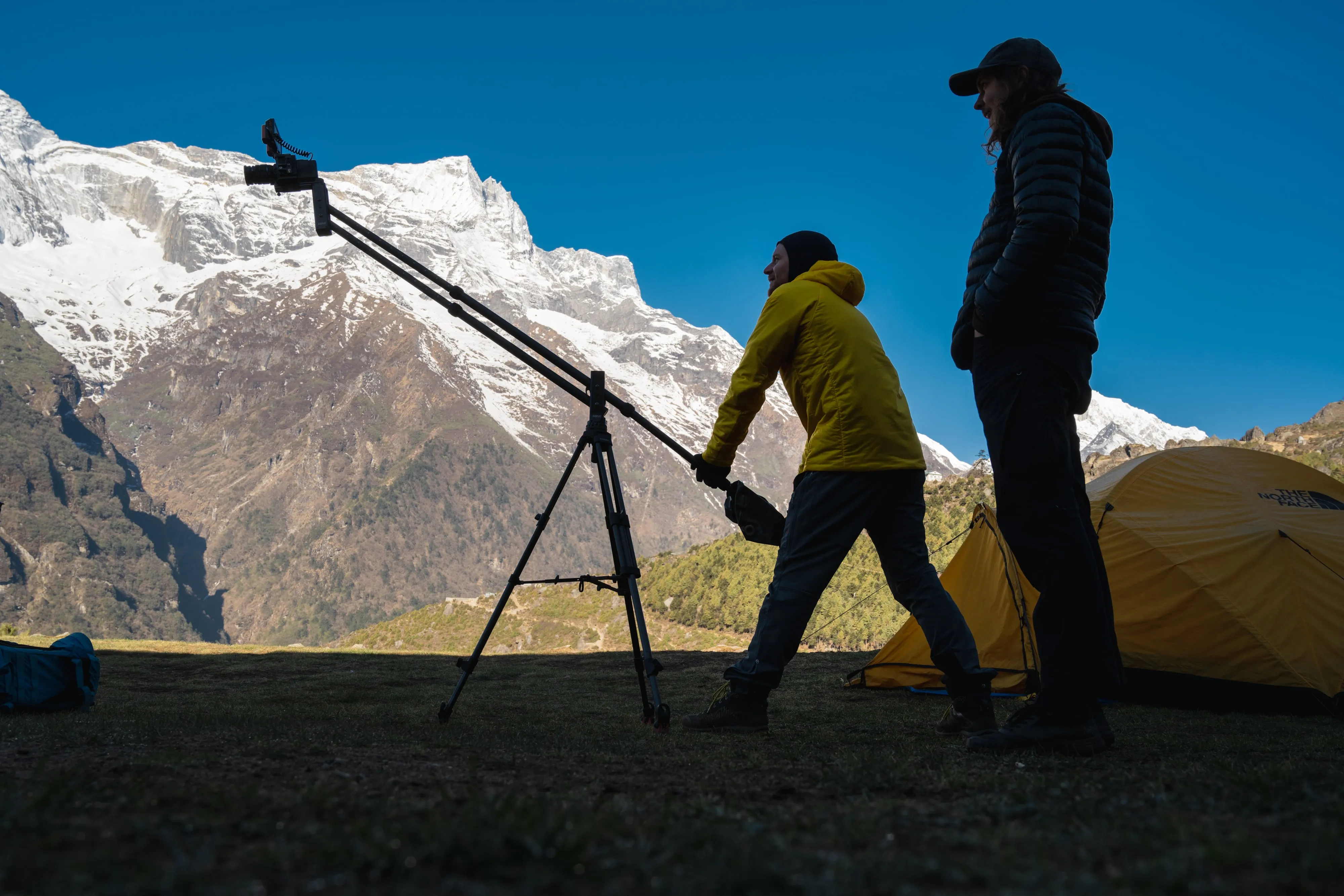 Local team members working on waste management