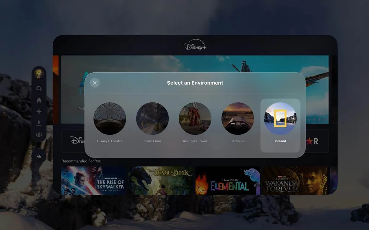 The Immersive Environment Thingvellir on Apple Vision Pro with Disney+